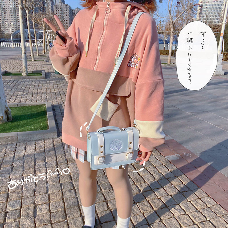 Cyflymder JK Handbags Women Shoulder Bag Pu Crossbody Lolita Designer Harajuku Japanese Messenger Kawaii Anime