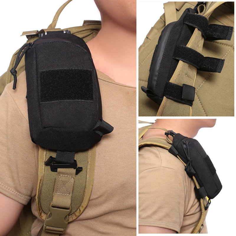 Tactical Molle Accessory Pouch Backpack Shoulder Strap Bag Hunting Tools Pouch, Size: 9, Black