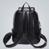 Cyflymder Women Backpacks Fashion Genuine Leather Travel Bag Solid Large Capacity School Bag Black Cowhide Backpack Rucksack for Women