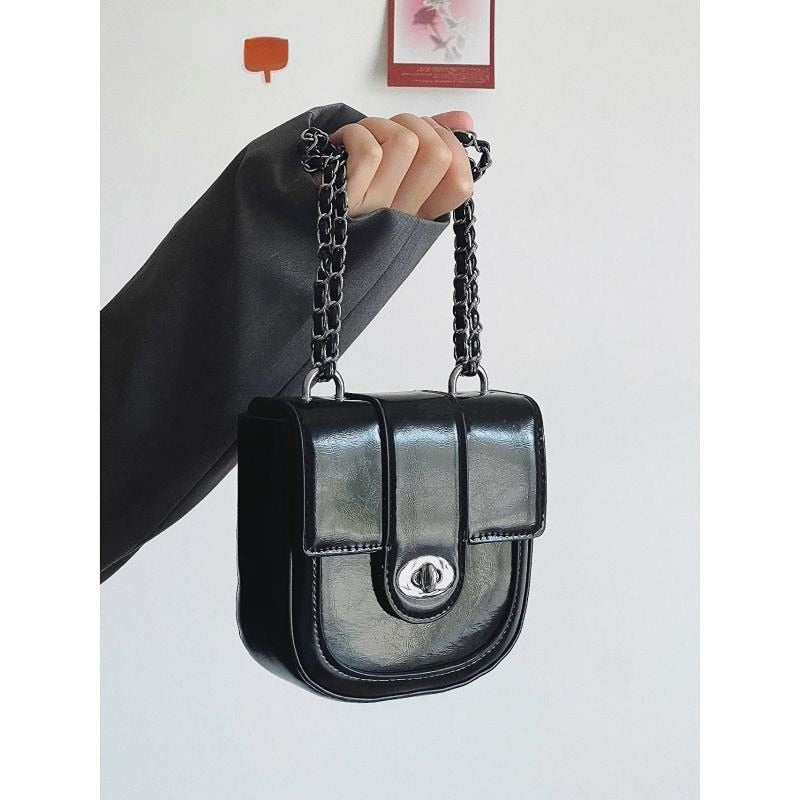 Cyflymder Gothic Messenger Bag Trendyol Spring Designer Shoulder Bag for Women Solid Colour PU Leather Casual Lady Coin Purse