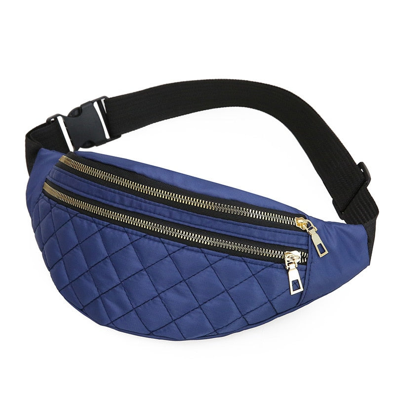 Cyflymder Waist Bags for Women Oxford Leisure Color Waist Bag Shoulder Crossbody Chest Bags Handbags All-match Messenger Belt Bags