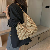 Summer Women Weave Straw Tote Bag 2023 New In Travel Big Beach Bags Handmade Lady High-capacity Handbag