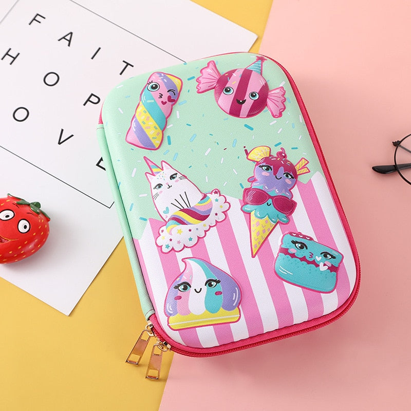 Cyflymder Unicorn Pencil Cases Kawaii School Pencil Case Student Pencilcases Stationery Trousse Scolaire School Supplies Cute Pencil Box