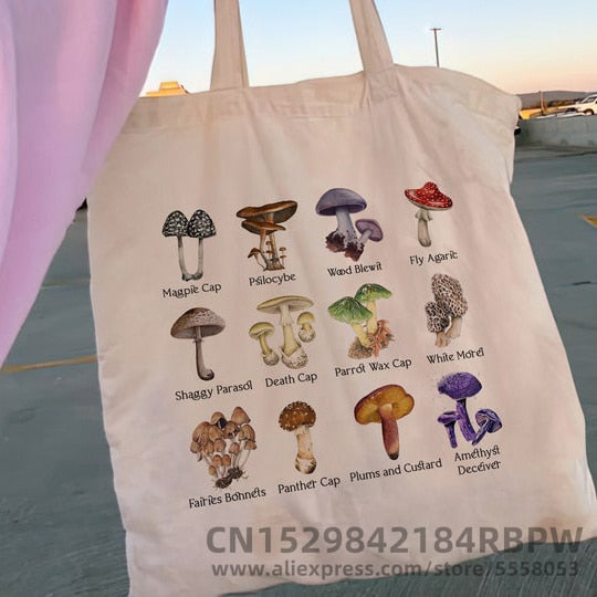Cyflymder Retro Flower Power Y2K Floral Women Canvas Tote Bag Girl Reusable Shopper Foldable Ecobag Aesthetic Student Book Handbags