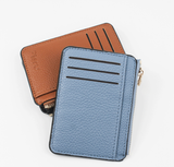 Cyflymder Slim Wallet Purse PU Leather Women Men Card Holder Unisex Zipper Business Card Case Credit Mini Bank Cards Holder Gift Wallet
