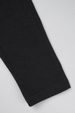 Cyflymder - Black Casual Solid Frenulum V Neck Long Sleeve Dresses