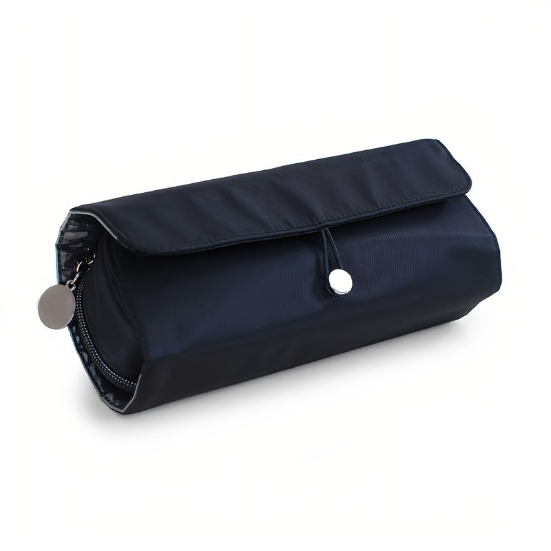 Cyflymder Portable Makeup Brush Bag - Organize Your Cosmetics and Travel in Style (Black)