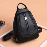 Cyflymder Women Leather Backpacks Zipper Female Chest Bag Sac a Dos Travel Back Pack Ladies Bagpack Mochilas School Bags For Teenage Girls