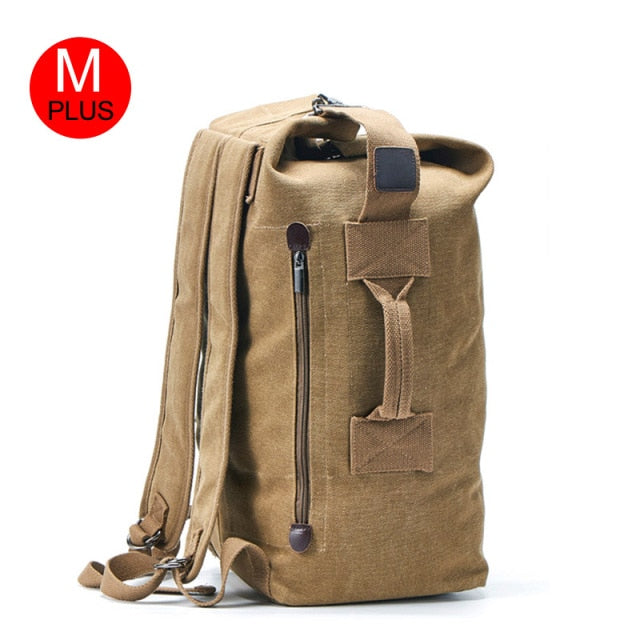 Cyflymder Large Capacity Rucksack Men Travel Bag Mountaineering Backpack Male Luggage Canvas Bucket Shoulder Bags For Boys Backpack XA202K