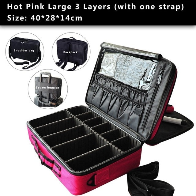 High Quality Make Up Bag Professional Makeup Case Makeup Organizer Bolso Mujer Cosmetic Case Large Capacity Storage Bag