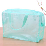 5 Colors Make Up Organizer Bag Toiletry Bathing Storage Bag Women Waterproof Transparent Floral PVC Travel Cosmetic Bag