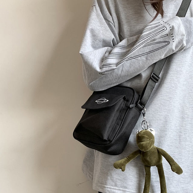 Women Canvas Bag Japan Style Girl Small Shoulder Bags Korean Fashion Casual Female Messenger Crossbody Bag Purse Phone Bag