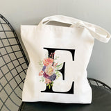 Summer New Flower Letter Bolsa Feminina Shoulder Canvas Bags Large Capacity Wild Messenger Bag Cute Fun Handbag