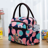 Cyflymder Waterproof Picnic Lunch Bag Portable Oxford Canvas Tote Bags Food Storage Bags for Women Lunch Box Printing Thermal Bag