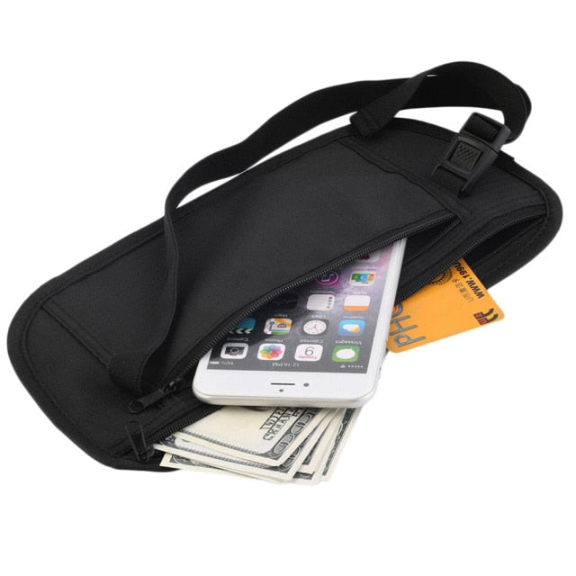 Invisible Travel Waist Packs Pouch for Passport Money Belt Bag Hidden Security Wallet Gift Travel Bag Chest Pack Money Waist Bag