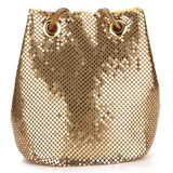 Fashion Women Bucket Shoulder Bag With Sequin Crossbody Bag Evening Christmas Party Sliver Gold Purse Girl Handbags Female Clutches Bolsos
