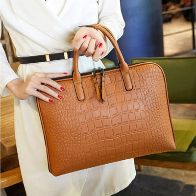 Woman Casual Totes13 14 Inch Laptop bag Office Bag For Ladies Briefcases Female Manager Business Women Briefcase Leather Handbag Gifts for Men