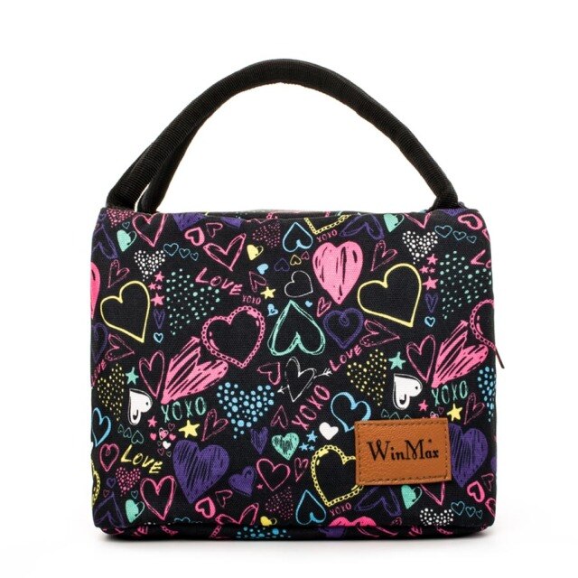Winmax Brand Floral Print Portable Insulation Lunch Bags Thermal Food Fresh Keep Icepack for Women Kids New Wine Tote Cooler Bag