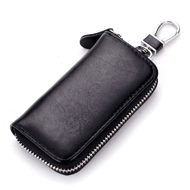 Cyflymder Genuine Leather Unisex Key Wallet Multifunction Keys Organizer Fashion Men Car Key Holders Ladies Smart Housekeeper