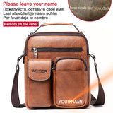 Cyflymder Men Shoulder Bag for 10.5" iPad Large Men Handbag PU Leather Man Shoulder Crossbody Bags Business Travel Man Messenger Bag Brown Gifts for Men