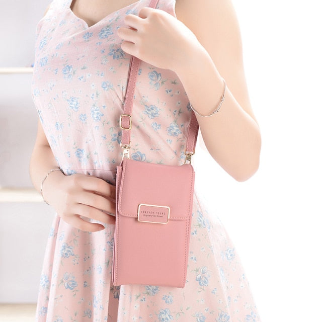 Brand Mini Crossbody Shoulder Bag Women High Quality Cell Phone Pocket Ladies Purse Clutch Fashion Leather Hasp Handbags Female