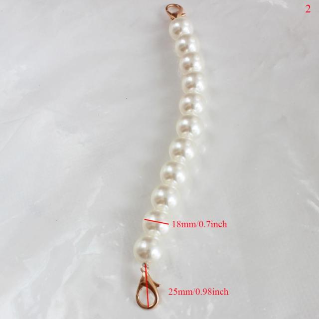 Cyflymder 100/110/120cm Pearl Strap for Bags Handbag Handles DIY purse Replacement Long Beaded Chain for shoulder Bag straps Pearl Belt