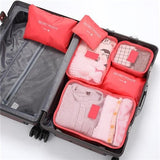 Cyflymder 6 pcs Waterproof Travel Bags Clothes Luggage Organizer Cosmetics And Toiletries Storage Bag Suitcase Pouch Packing Cube Bags