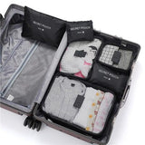 Cyflymder 6 pcs Waterproof Travel Bags Clothes Luggage Organizer Cosmetics And Toiletries Storage Bag Suitcase Pouch Packing Cube Bags
