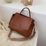 Solid Color Large Capacity Handbags For Women Female Shoulder Bag Retro Daily Totes Lady Elegant Handbags Hand Bag