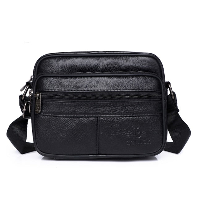 Men's Genuine Leather Shoulder Bag Messenger Bags Men's Bag Fashion Flap Crossbody Handbag Male Leather Shoulder Bags KSK