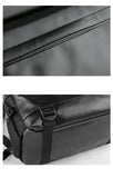 Cyflymder New Fashion Men Leather Backpack Black School Bags for Teenager Boys 15.6 Inch Laptop Backpacks Mochila Masculina High Quality