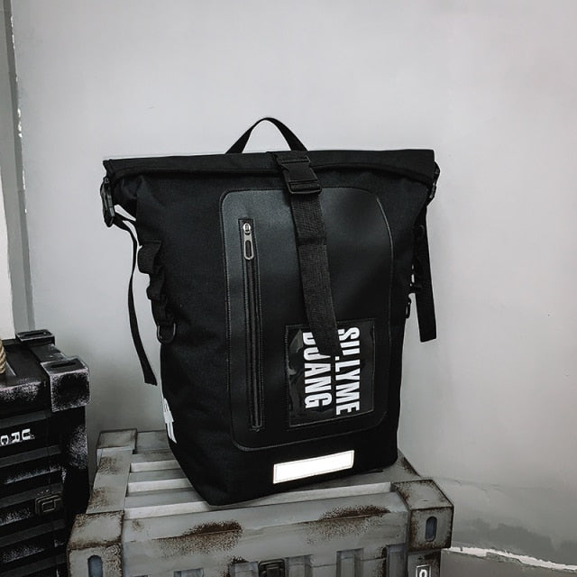 Travel Backpack Bag Large Capacity Functional Backpack Men Streetwear Hip Hop Male  Cool College Backpack for Men