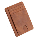 New RFID Blocking Men's Leather Wallet Slim Credit Card Holder Business Male Portable Mini Travel Purse For Man