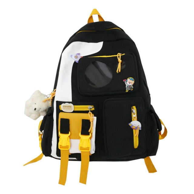 JOYPESSIE Fashion Waterproof Women Backpack Cute Nylon Rucksack Bookbag for Teenager Kawaii Girls Schoolbag Travel Bag Mochila