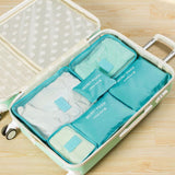 Hot Selling 6Pcs Travel Clothes Storage Waterproof Bags Portable Luggage Organizer Pouch Packing Cube 8 Colors Local Stock