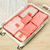 Hot Selling 6Pcs Travel Clothes Storage Waterproof Bags Portable Luggage Organizer Pouch Packing Cube 8 Colors Local Stock