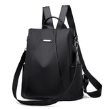 Cyflymder Casual Oxford Backpack Women Black Waterproof Nylon School Bags For Teenage Girls High Quality Fashion Travel Tote Backpack