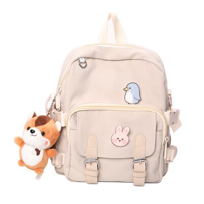Korean Style Canvas Small Mini Backpack For Women New Fashion Travel Backpack Leisure School Bag For Tennage Girl Shoulder Bag