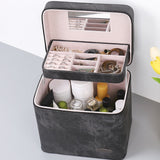 Large Capacity Makeup Bag Multi-layer Women Cosmetic Case High Quality PU Leather Female Make Up Box Jewelry Storage Case