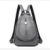 Cyflymder Women Leather Backpacks Zipper Female Chest Bag Sac a Dos Travel Back Pack Ladies Bagpack Mochilas School Bags For Teenage Girls