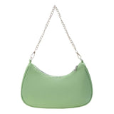 PU Leather Fashion Handbag Women Underarm Bag Retro Solid Color Ladies Baguette Handbags Design Girls Small Shoulder Bags