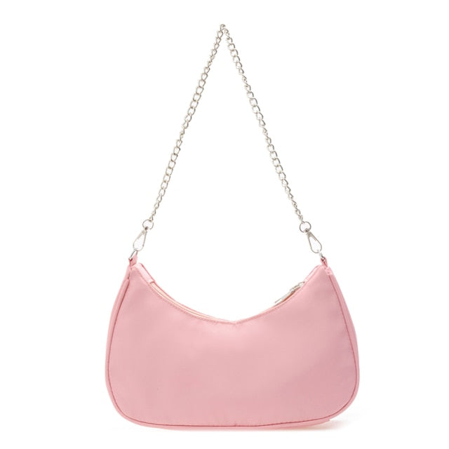PU Leather Fashion Handbag Women Underarm Bag Retro Solid Color Ladies Baguette Handbags Design Girls Small Shoulder Bags