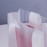 PVC Shopper Handbag Transparent Frosted Plastic Clothing Reusable Store Shopping Gift Bag Cosmetic Storage