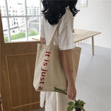 Cyflymder Korean Large Canvas Tote Shopper Bags for Women Letters Zipper Woman Shoulder Shopping Bag Ladies Cotton Cloth Eco Handbags