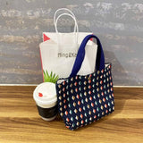 New Mini Handbag Wrinkle Shopping Bag for Girl Fresh Small Cotton Ruffle Tote Flower Print Lunch Bag Everyday Foldable Cloth Bag