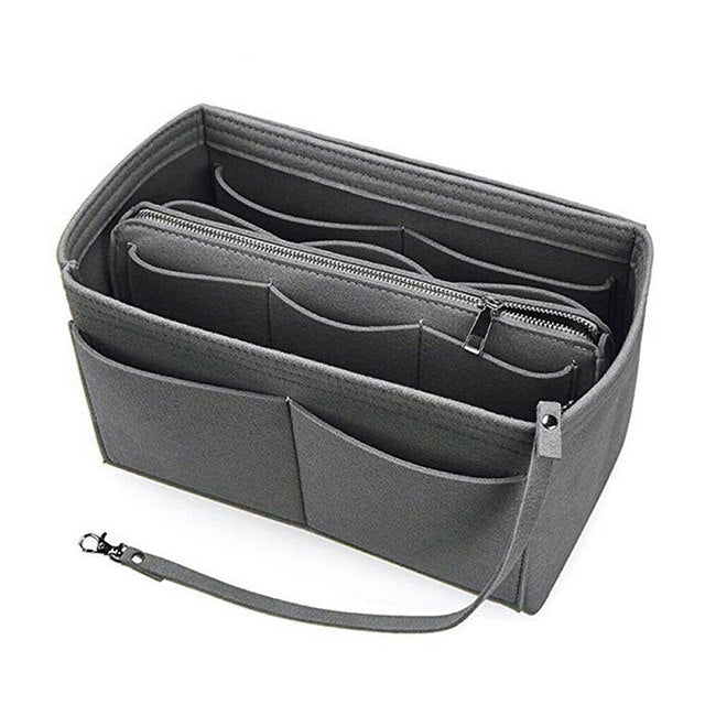 Brand Make up Organizer Felt Insert Bag For Handbag Travel Inner Purse Portable Cosmetic Bag Fit Various Storage functional Bags