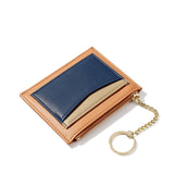 Fashionable PU Leather Women's Wallet Multi-Card Position Zipper Card Bag Keychain Small Wallet Lady Coin Purse Small Wallet