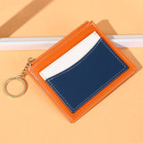 Fashionable PU Leather Women's Wallet Multi-Card Position Zipper Card Bag Keychain Small Wallet Lady Coin Purse Small Wallet