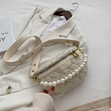 Pearl Designer MINI Woolen Cloth Crossbody Bags For Women Winter Shoulder Handbags Female Travel Branded Trending Hand Bag
