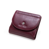 Cyflymder Genuine Leather Fashion Small Wallet Women Female Coin Purse Short Rfid Card Holder Wallets for Women Portfel Damski